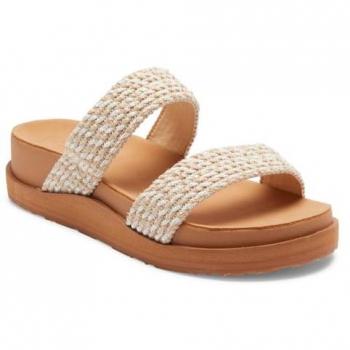 Sandalias Roxy Summer Breeze Beige/Blanco/Rosa para Mujer - Talla 39