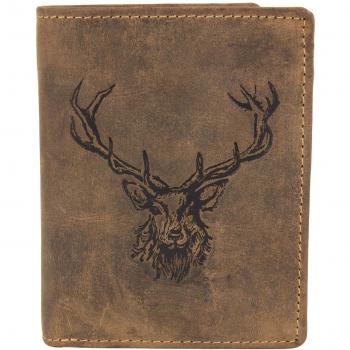 Greenburry Vintage Monedero diseño Ciervo piel 9,5 cm