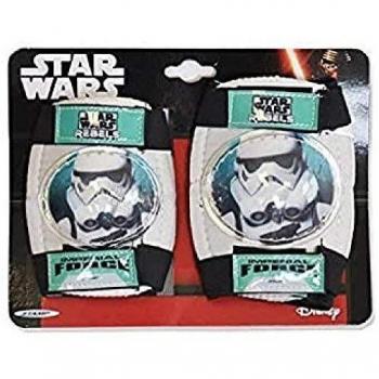 Stamp Star Wars-genouilleres + Coudieres para niño, Color Blanco