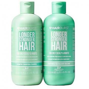 Hairburst Shampoo & Conditioner Set for Oily Hair - Deep Cleansing, Purifying & Hydrating with Tropical Aroma - Promotes Hair Growth, Reduces Hair Loss - Free of SLS, Silicones & Parabens - Made in UK