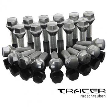 Tracer 20 Pernos de Rueda Pernos de Rueda M12 x 1.25 28mm Cono Cintura 60° Compatible con Citroën