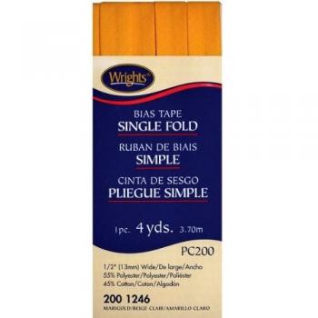 Single Fold Bias Tape 1/2X4yd-Marigold