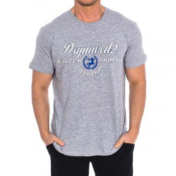 Dsquared2 Logo Print Grey Cotton Blend T-Shirt for Men, Gray, Sizes: M, L, XL, X-Large