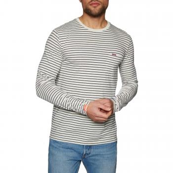 Superdry - Camiseta de Manga Larga - para Hombre Azul Off White Navy XXL