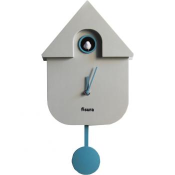 Reloj de Pared de Cuco Fisura Casa Gris con Diseño Original