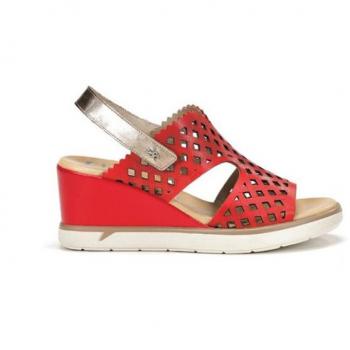 Sandalias Planas Fluchos F1972 Mujer Rojo Cómodas 38