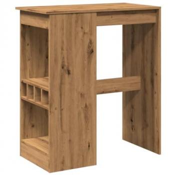 Mesa alta con estantes de madera roble artisian 90x47,5x103,5 cm