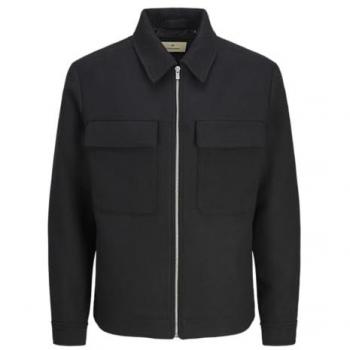 Jack & Jones Premium Black Blurusel Jacket with Kent Collar for Men - Size XL