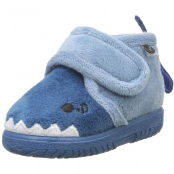 Victoria Animal-Fur Children's Slippers with Velcro Closure and Matching Sole