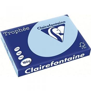 Papel de Copia Clairefontaine Trophée A3 160 g/m² Color Azul Claro - 250 Hojas