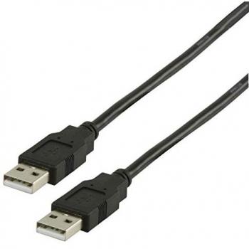 Cable USB 2.0 Tipo A Macho a Tipo A Macho de 2 metros color negro