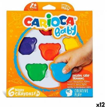 Ceras de colores Carioca Teddy 6 Piezas Multicolor (12 Unidades)