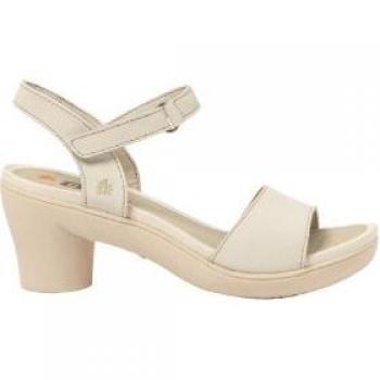 Sandalias de piel beige con tacón de 7cm