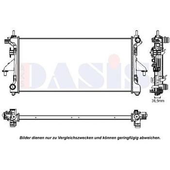 Radiador de refrigeración del motor AKS DASIS 060022N para FIAT Ducato III Van