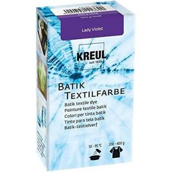Pintura Textil KREUL Batik Violeta Dama 70 g - Color en Polvo con Sal para Teñido y Batik de Textiles