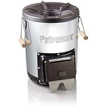 Petromax Rocket Stove RF33 Hornillo de Camping Combustible Sólido, Fogata Plateado/Negro, 1 Zona(s), 6.5 kg