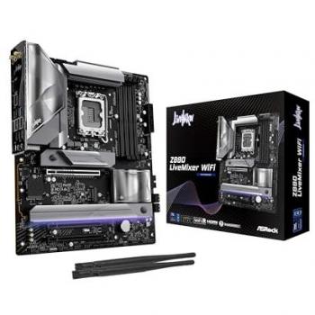 Placa Base ASRock Z890 LiveMixer WiFi ATX - Intel Z890, Socket LGA 1851, DDR5 RAM, M.2 PCIe 5.0, Thunderbolt 4, LAN 2.5 Gb