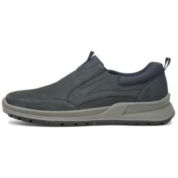 Hush Puppies Arthur Navy Nubuck Memory Foam Slip-On Loafers for Men - Size UK 9