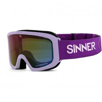 Máscara de Esquí Sinner Duck Mountain para Niños, Modelo SIGO-169, Talla 74-78, Lentes de Sol en Color Púrpura