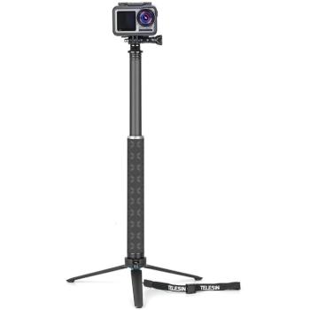 Telesin GP-MNP-90T Bastón Selfie / Trípode para Cámara Deportiva - 0.9m - Negro