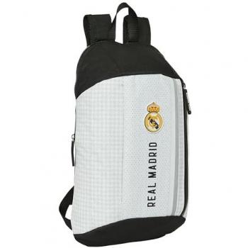 Mini Mochila Escolar Licencia Oficial Real Madrid 1ª Equipación 24/25 - Diseño Ergonómico - Amplio Espacio de Almacenamiento - Bolsillos Multifuncionales - Dimensiones: 22x10x39 cm,