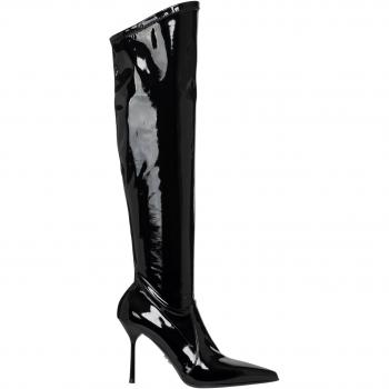 Sergio Levantesi Over-knee High Heel Boots, Black, Solid Color, Female, Size: 11 US / 8 UK