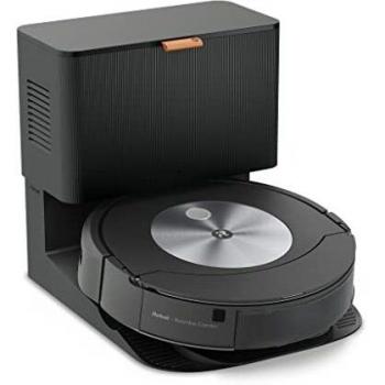 iRobot Roomba Combo j7+ Robot Aspirador y Fregona con Bolsa para el Polvo, Color Negro y Acero Inoxidable