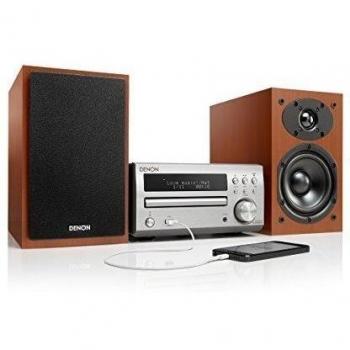 Denon D-M 40 - Sistema de audio, tamaño micro, color plata y rojo