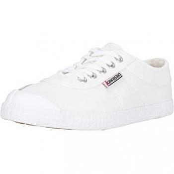 Zapatillas Kawasaki Original Teddy Blancas Unisex K204501 - Tela, Planas, con Cordones, Casual, Talla 45