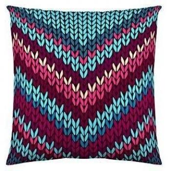 EUROMODA HOME LIVING Funda De Cojín Eddas Azul/Morado 60 x 60 cm