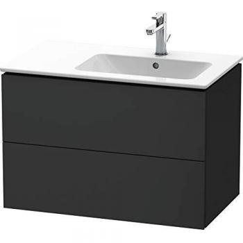 Mueble Bajo Lavabo Duravit L-Cube 82x48,1cm con 2 Cajones y Lavabo Derecho en Grafito Mate