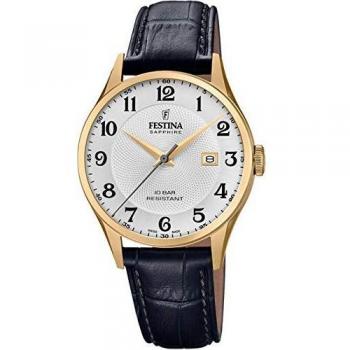 Reloj de Hombre Festina F20010/1 Swiss Made con Esfera Plateada