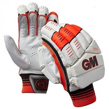 Gunn & Moore 505 Niño Hombre Guantes De Bateo Críquet Blanco / Rojo - Blanco, Right Hand - Mens