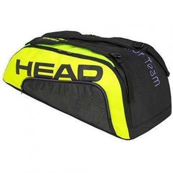 Head Tour Team Extreme 9R Supercombi Bolsa de Tenis, Adultos Unisex, Negro/Neon Amarillo