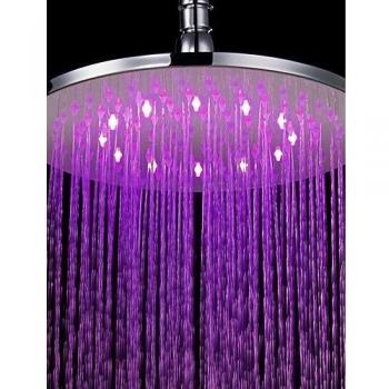 Mari notebookbits-llegada LED de 7 colores del grifo de la ducha cabeza de cromo contemporáneo 25,4 cm