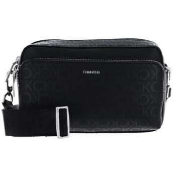 Calvin Klein CK MUST Black Crossbody Mini Camera Bag with Zip Closure