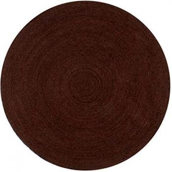 vidaXL Alfombra Redonda de Yute Tejida a Mano Tapete Alfombrilla Felpudo Moqueta Tapiz Esterilla Artesanía Decoración Diámetro 90 cm Marrón