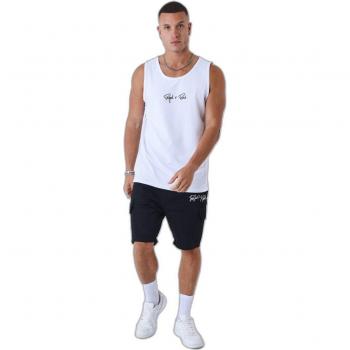 Project X Paris Signature Basic White Tank Top for Men Size L