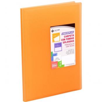 Carpeta 50 fundas A4 Carchiplas Book naranja