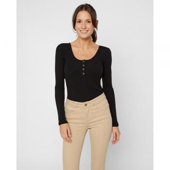 Pieces Women's Long Sleeve Ribbed Top - Kitte Style