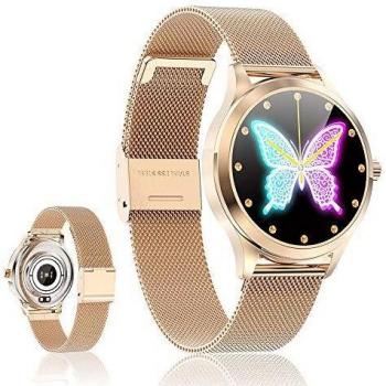 Smartwatch Reloj Inteligente - Smart Watch Mujer Impermeable IP68 con Monitor de Sueño Pulsómetros Cronómetros Contador de Caloría, Pulsera de Actividad Inteligente con iOS y Android