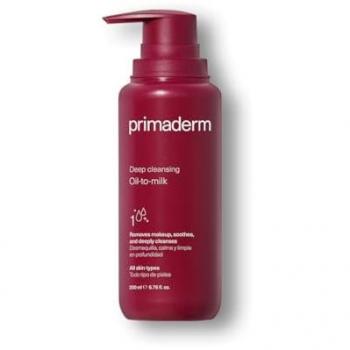 Primaderm Deep Cleansing Oil To Milk 200 ml - Deep cleansing oil that transforms into a milky emulsion upon contact with water, suitable for all skin types, effectively removes makeup and impurities, enriched with nourishing ingredients, leaves skin soft 