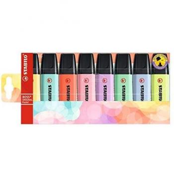 Marcador STABILO BOSS ORIGINAL Pastel - Estuche con 8 colores pastel