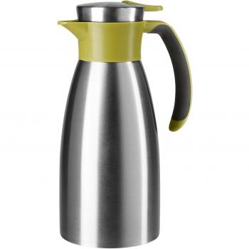 Jarra Térmica Emsa Soft Grip, 1 Litro, Acero Inoxidable Verde, 12 Horas Caliente + 24 Horas Frío, Antifugas, Mango Antideslizante