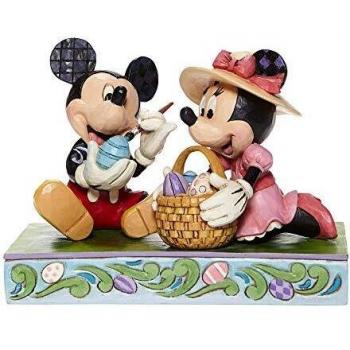 Figura de Resina Disney Traditions Mickey y Minnie Mouse Pascua - 11.5 cm