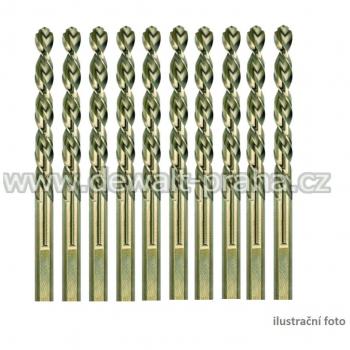 Broca de Cobalto HSS-E para Metal DeWALT 10 mm - Pack de 10 Unidades