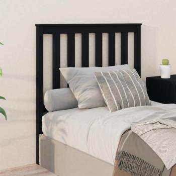 Cabecero de cama madera maciza de pino negro 96x6x101 cm