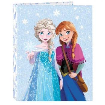 Carpeta de anillas Frozen Memories Azul Blanco A4