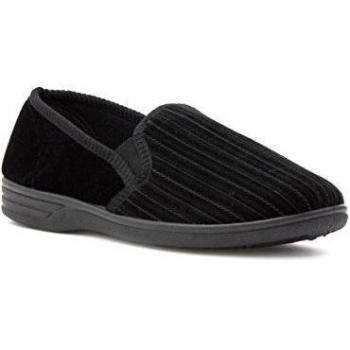 The Slipper Company - Zapatillas de estar por casa de Material Sintético para hombre, color negro, talla 41.5