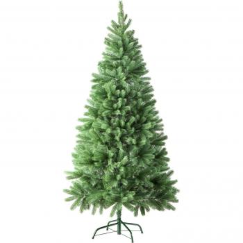 Árbol de Navidad artificial verde con soporte metálico, muy voluminoso, ramas moldeables, larga durabilidad y acabado de alta calidad